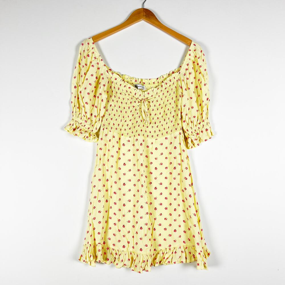 Faithfull the Brand floral smocked dress size small